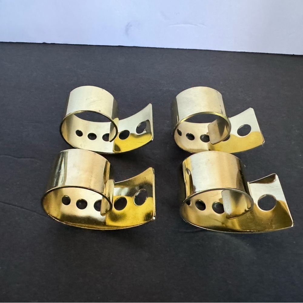 Vintage Brass Napkin Rings Set Of 4